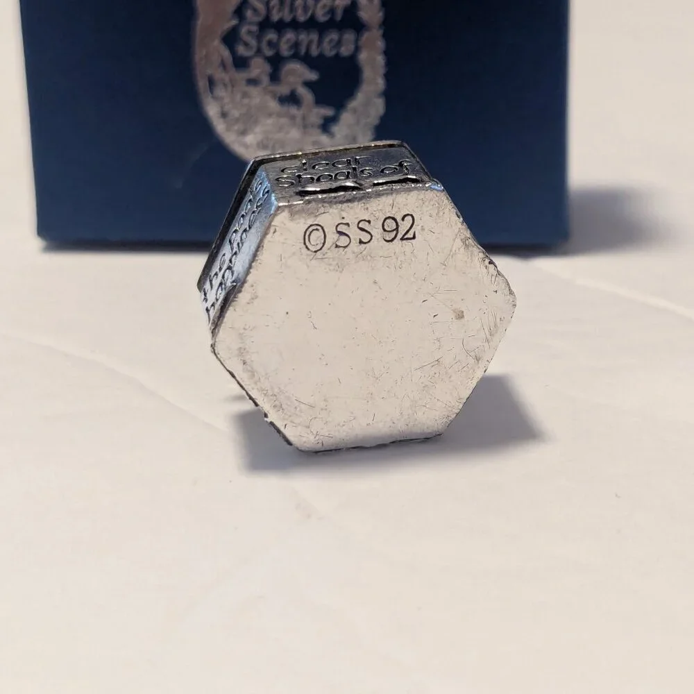 Vintage Silver Scenes Pewter Frog‎ Box Whimsical Pill Mini Trinket Wales UK